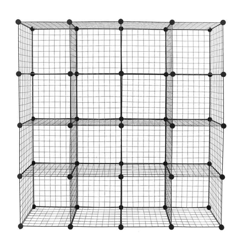 16-cube Organizer Cube Storage Storage Shelves Wire Cube Storage Origami Shelves Metal Grid Multifunction Shelving Unit Modular Cubbies Organizer Bookcase