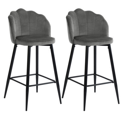 Kindig Upholstered Counter Stool with Metal Frame