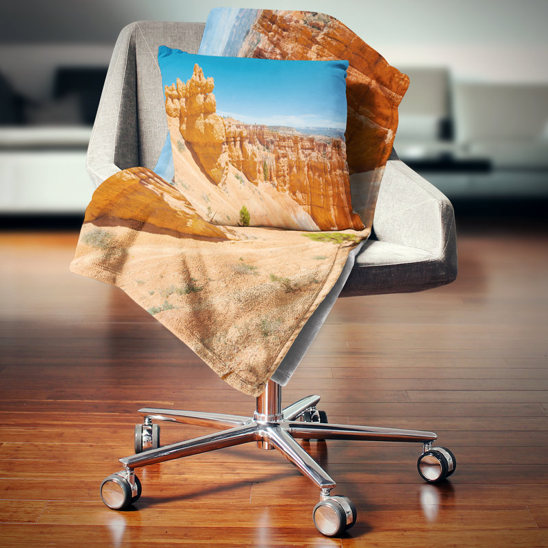 Magnifique coussin imprimé Bryce Canyon, 16 po x 16 po, Coussin décoratif
