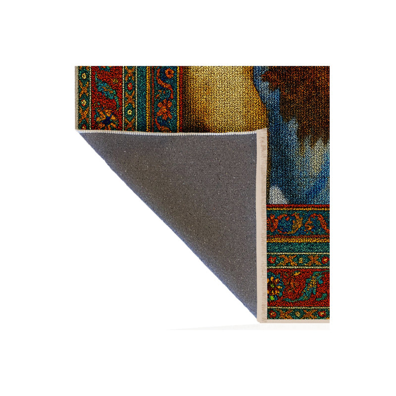 Tapis tissé orange Mosso, 4 pi 11 po x 9 pi 10 po