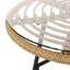 Table d'appoint d'extérieur avec verre brun