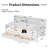 Wooden Daybed With Storage Shelves, Multi-Functional Bed With Two Storage Drawers And Study Desk-138629593-138629592
