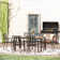 Alyah Rectangular 6 - Person 63.77" Long Dining Set with Umbrella