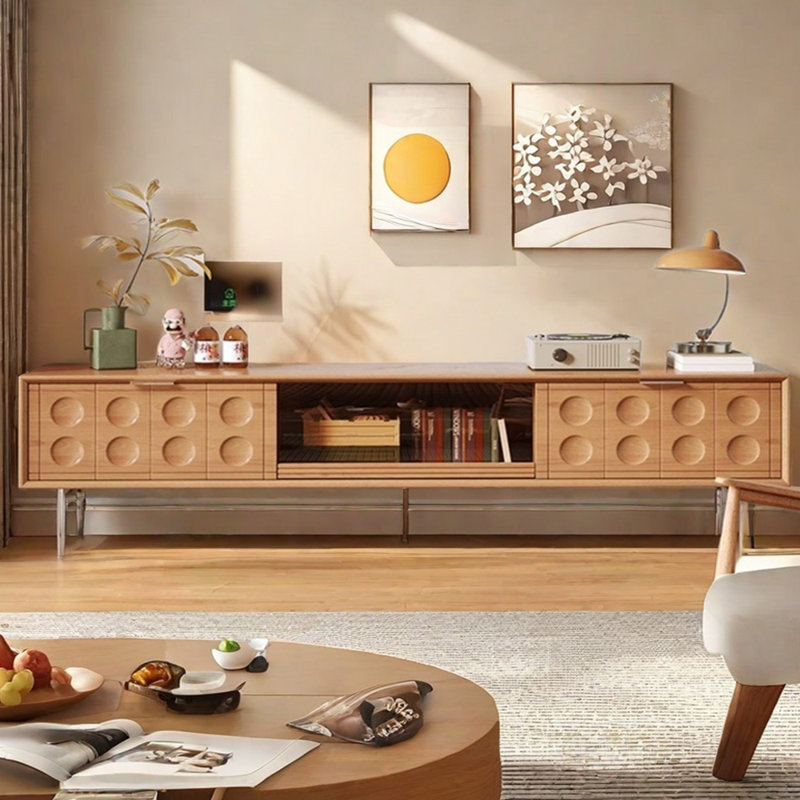 Meuble télé moderne et simple télescopique, 78.74"
