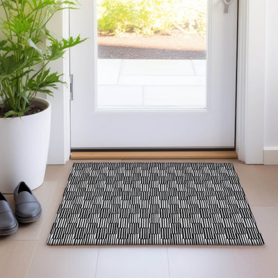 Premium Machine Washable Prisco Black Rug