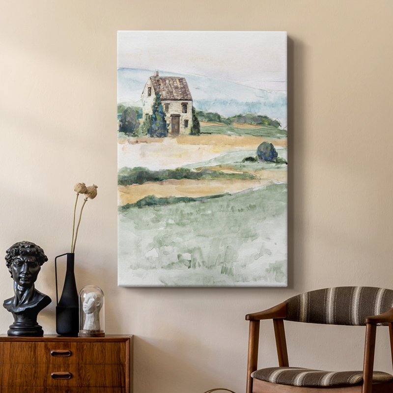 Sur la campagne I - galerie sur mesure enveloppée Cavas, H 12 po x l 8 po