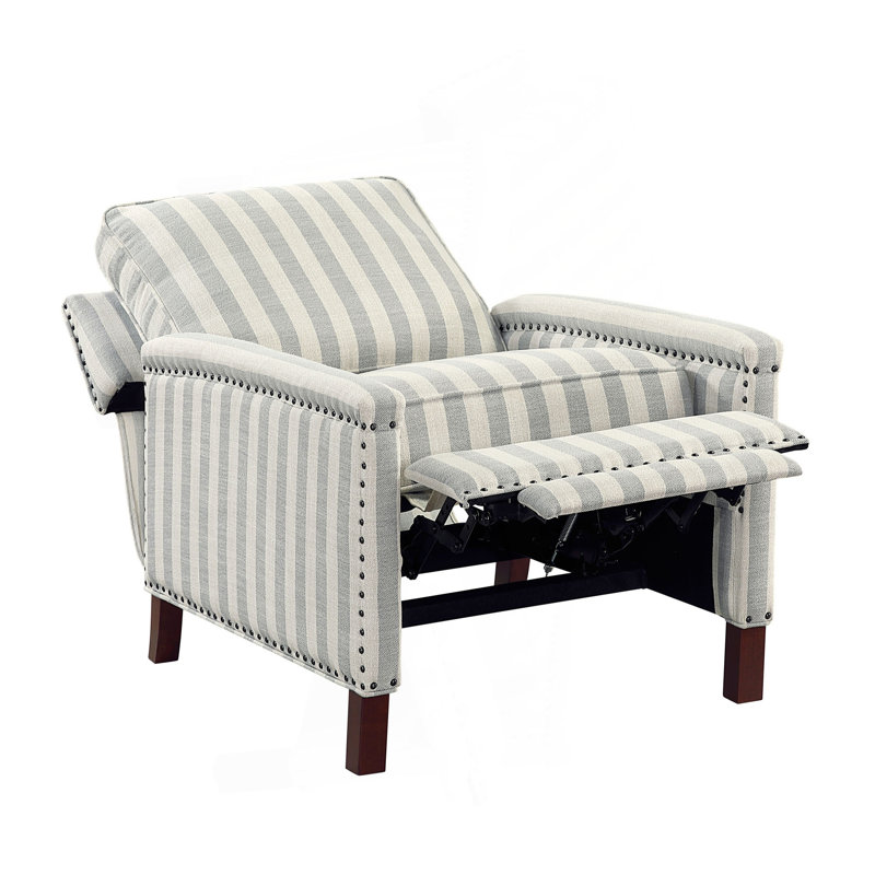 Fauteuil inclinable avec garniture cloutée pour le salon
