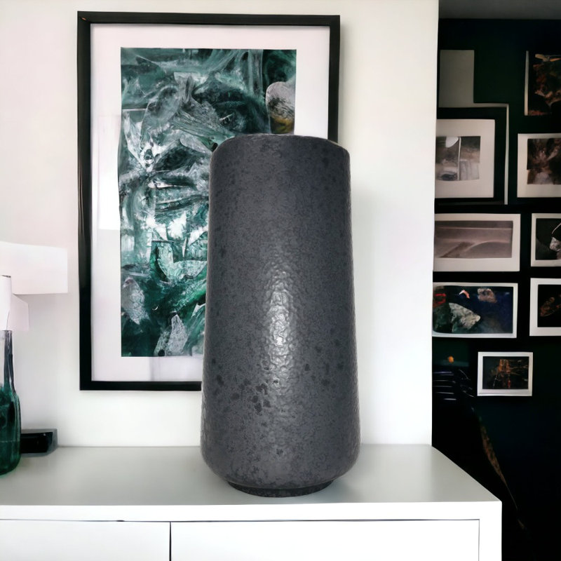 Janyhia Handmade Ceramic Table /Floor Vase, Black