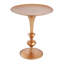 Petite table de bout ronde dorée avec accents en métal rétro pour des espaces compacts élégants