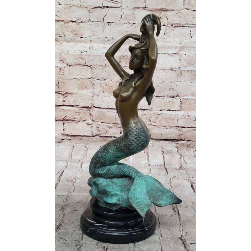 Statue de sculpture semi-nue en bronze
