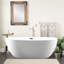 Vanity Art 59" X 32" White Acrylic Freestanding Bathtub-75068078