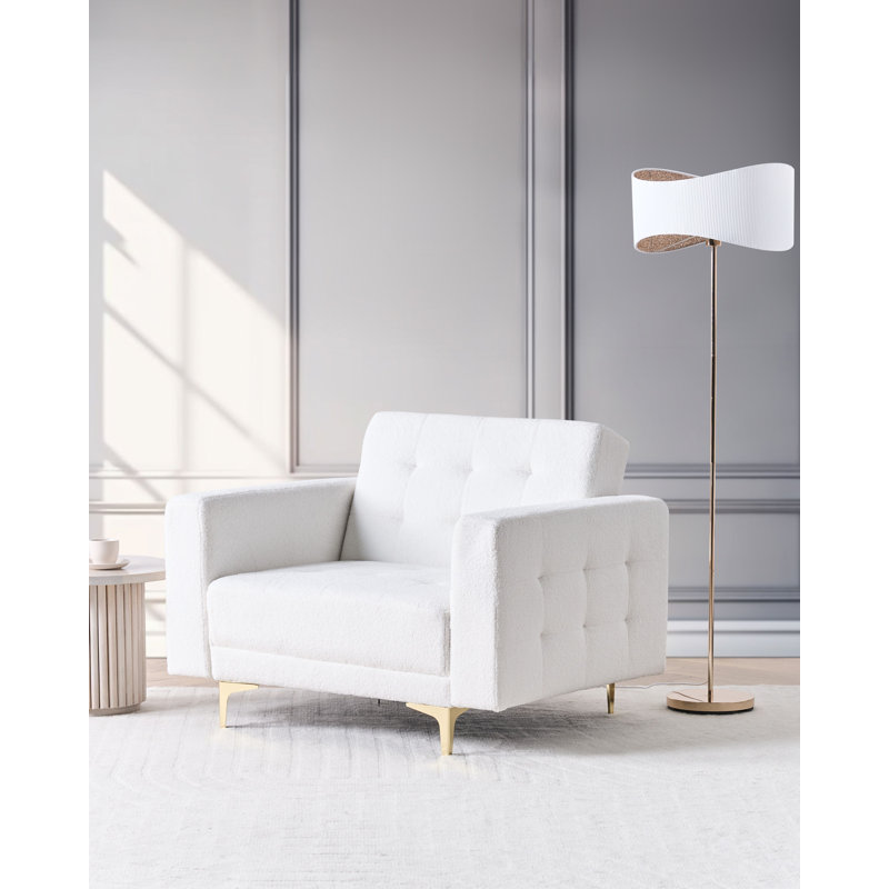 Aberdeen Upholstered Accent Chair, White