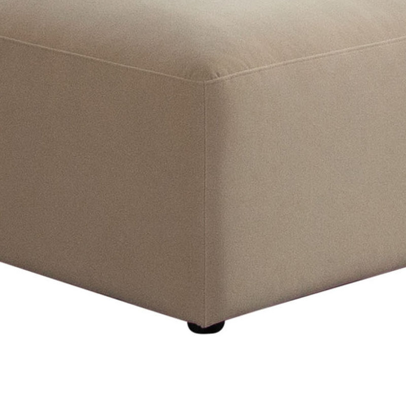Repose-pieds modulaire Zey, carré de 37 pouces, tissu Sherpa, Brun chameau