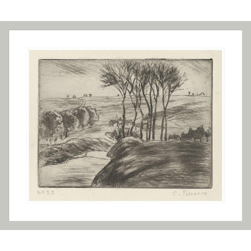 «Landscape at Osny» par Camille Pissarro, impression giclée sur cadre, 23.5" H x 28.25" W