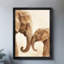 Art encadré noir «A Mother's Love: Mother and Baby Elephant Wall Art Realism», impressions encadrées-518377936