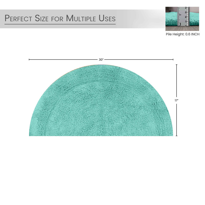 Candeloro Slice Bath Rug 17"x30", Turquoise