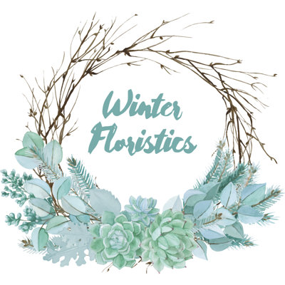 Vector Watercolor Floristic Composition - Wrapped Canvas Print