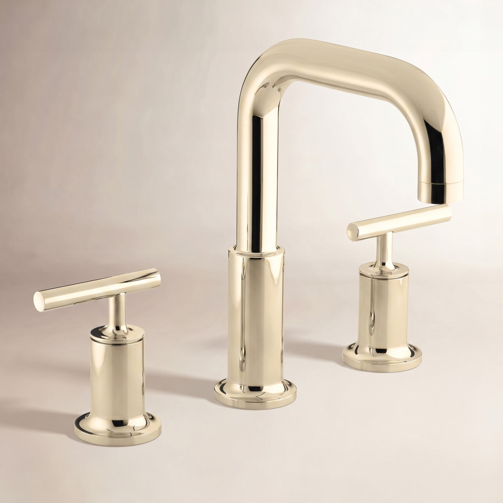 Kohler Purist for Two Deck-Mount Bath Faucet Trim for High-Flow Valve with Lever Handles, Valve Not Included