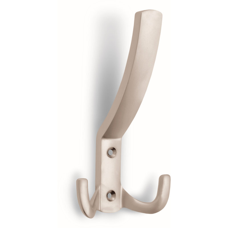 Boxvale Metal Wall Wall Hook, Satin Nickel