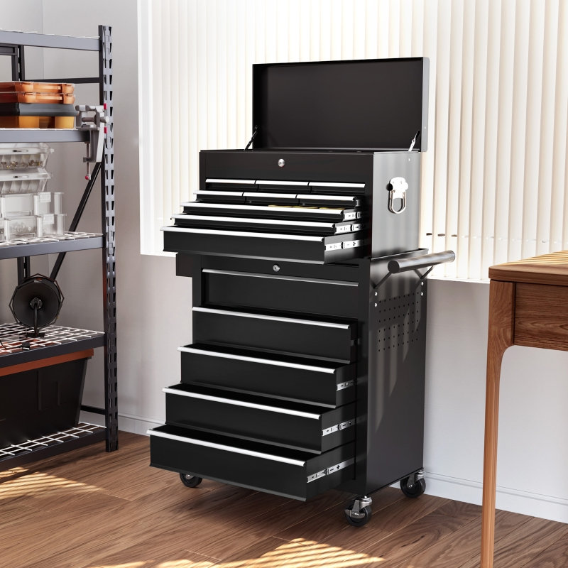 ToolVault 14-Drawer Premium Tool Storage Chest with Removable Top and Powder-Coated Steel Construction