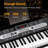 61-Key Portable Keyboard Piano, with Detachable Microphone, Charger, Electric Keyboard Teaching