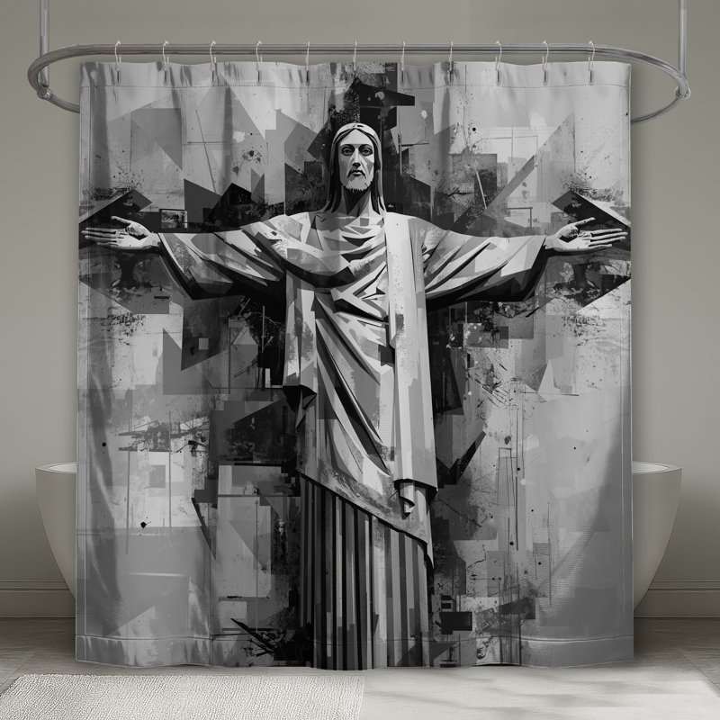 Rideaux de douche Christ The Redeemer, L 70 po x H 72 po
