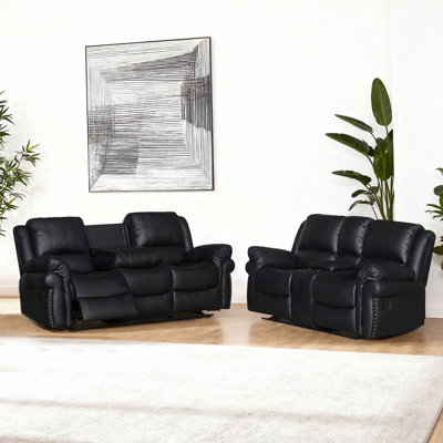 Dual - Recline Loveseat & Reclining Sofa Set by Red Barrel Studio