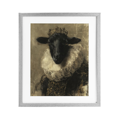 Noble Ram Portrait Framed Print Under Glass, design by Svetlana Aleynikova