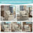 Bedford London 28" W Upholstered Skirted Swivel Armchair with Lumbar Pillow, Light Blue-82572697