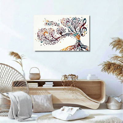 Ensemble de 1 tableau sur toile « Arbre musical »
