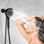 Douche à main à 6 jets en mode noir mat, tuyau de 60 pouces, fixation magnétique pour une installation stable dans la pomme de douche de la salle de bain, réglages, poche, modernité murale en métal