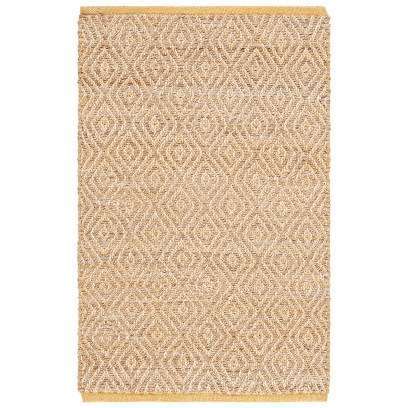 Natural Fiber 127 Hand Woven 70% Jute; 30% Cotton Geometric Rug, Rectangle 9' x 12'