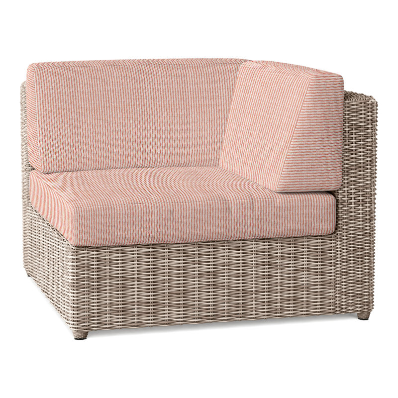Sag Harbor Outdoor Corner Wedge Lounge Chair, Sag Harbor Oyster, Perigold Replay Clay