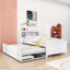 Lit plateforme en bois avec lit gigogne simple et 3 tiroirs Olriedge-2143325500-2143325503