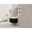 Meuble-lavabo mural 30 po avec lavabo et support de rangement, vasque en résine à bords épais