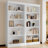 Tall Wood Bookcase Suite with Adjustable Shelves-185508746
