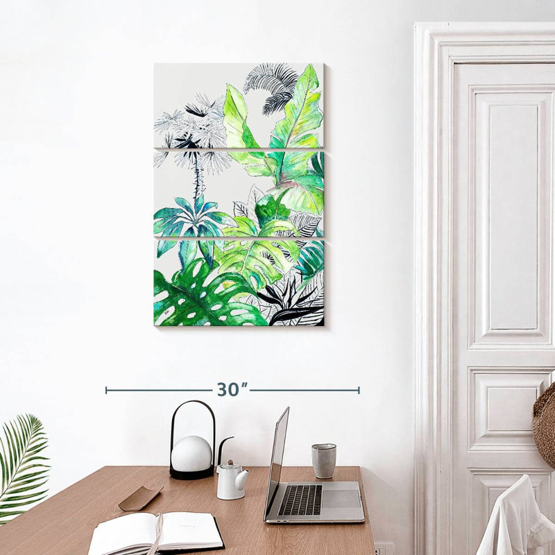 Harnek Teal Palm Selva I, 32" H x 20" W