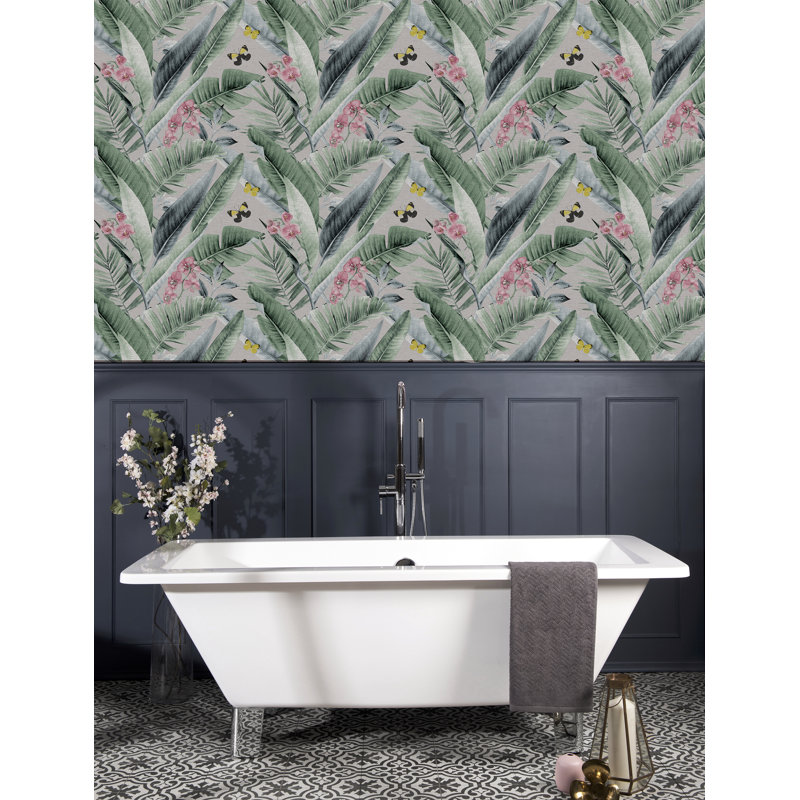Rouleau de papier peint L 33 pi x l 21 po Lush Tropical