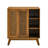 Mid Century Modern Wine Cabinet With Adjustable Shelf & Solid Wood Feet - Spacious Sideboard Shelves For Entryway, Hallway, Dining Room Finish-1171556053