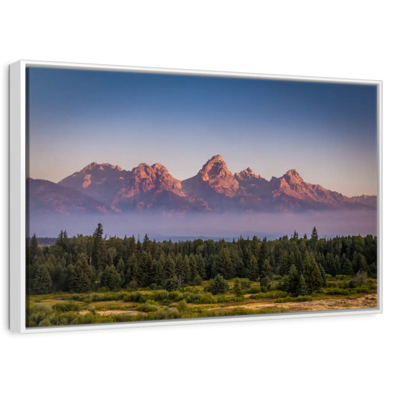 Brume Grand Teton, Cadre flottant blanc, 13 po x 9 po