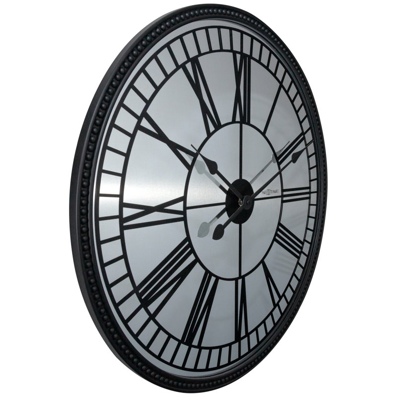 Horloge murale 22 po Cleopatra, Blanc / noir