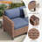 8 Piece Rattan Sectional Seating Group With Cushions-194128187