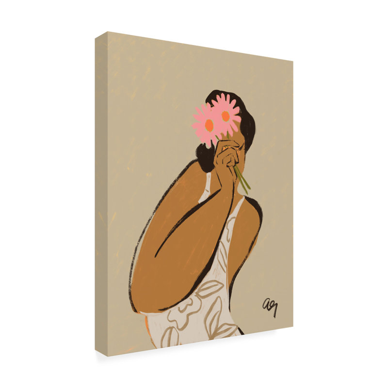 " Wrapped Canvas Wall Art - Arty Guava 'Mask' Wall Art For Living Room, Bedroom, Or Office Décor - 14x19 " by Arty Guava