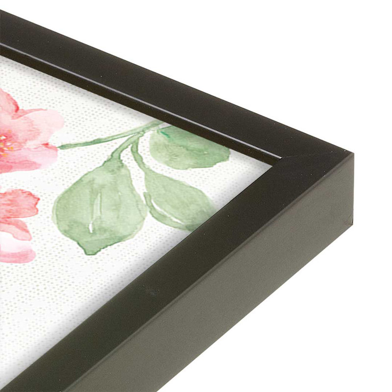 «Fresh Floral IV» par Beth Grove, reproduction d'art, H 30 po x l 30 po, Noir
