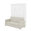 Lit escamotable double avec coussin-1983634597