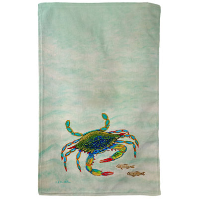 Serviette de cuisine crabe et poisson
