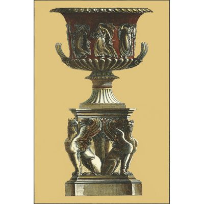 Vase Et Piedestal I by Giovanni Piranesi - Wrapped Canvas Print