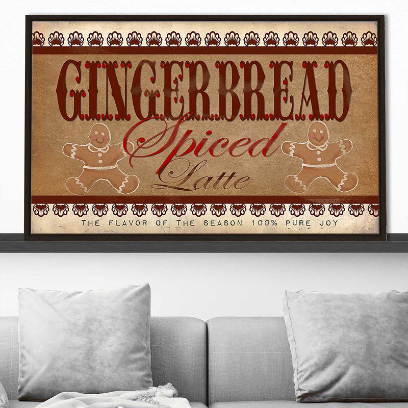 «Gingerbread Latte (Horizontal)» par Jodi - impression, Cadre flottant espresso, H 31,5 po x l 51,5 po x P 2 po