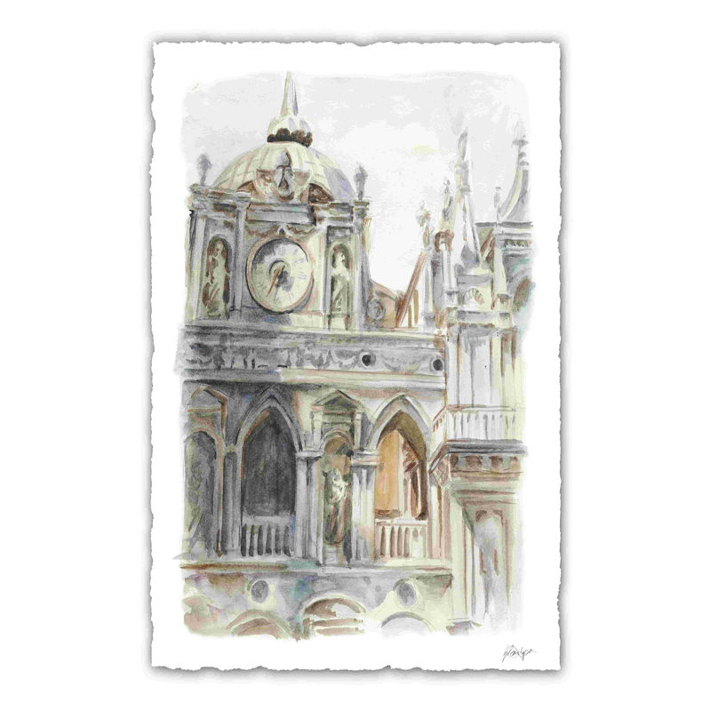 Aquarelle architecturale II, H 30 po x l 20 po