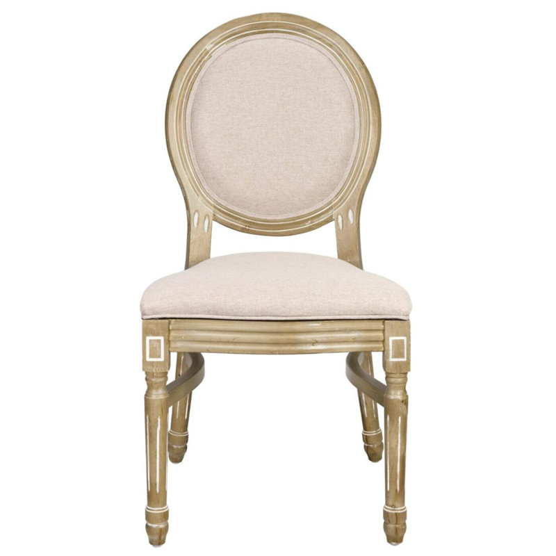 Louis Pop Wood – Fabric Back & Seat, Color: Antique Distressed by Chivari